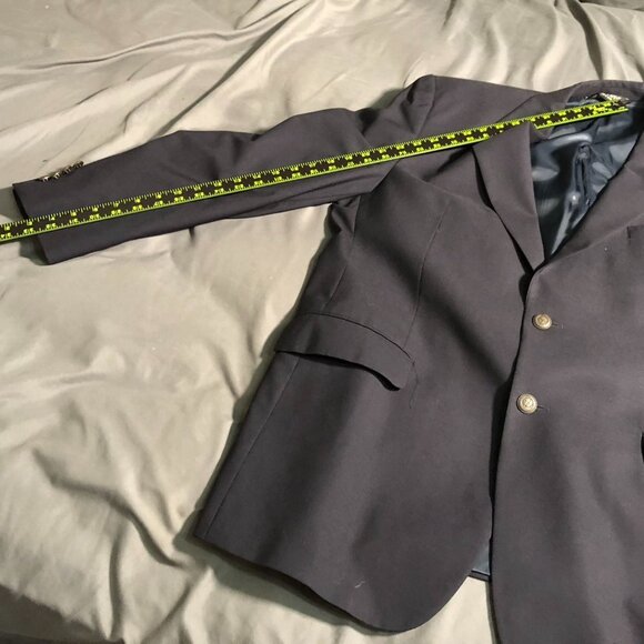 Jos. A. Bank Mens Blazer Jacket 42R Navy Wool Blend Classic Fit Double Button - Picture 8 of 16